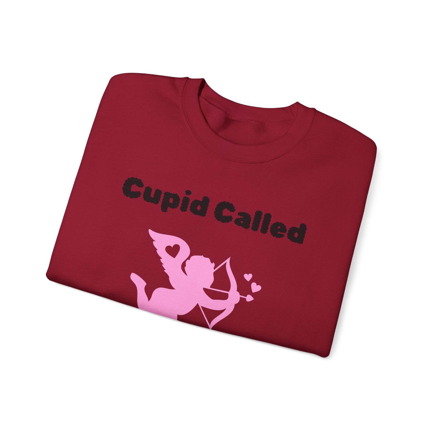 Cupid Called (pink) Crewneck Sweatshirt