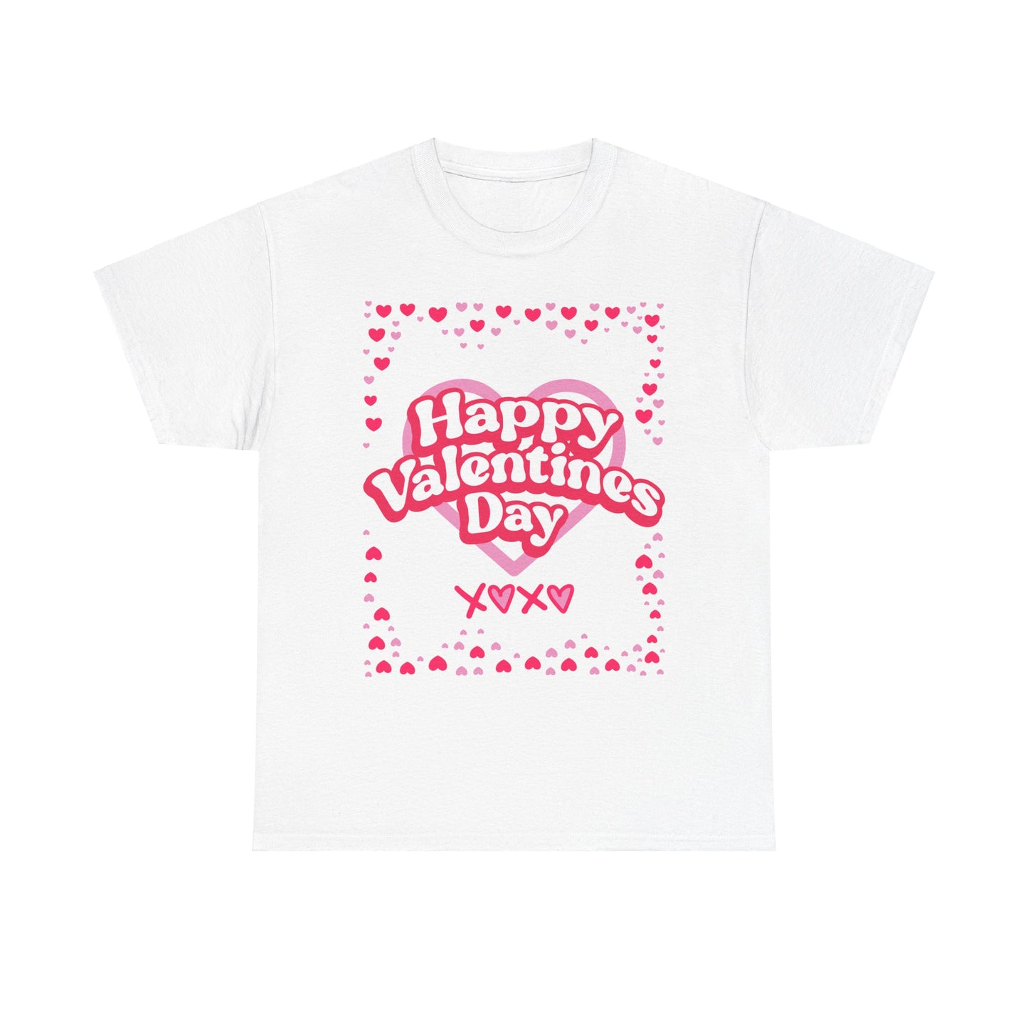 Happy Valentine’s Day Hearts Cotton Tee