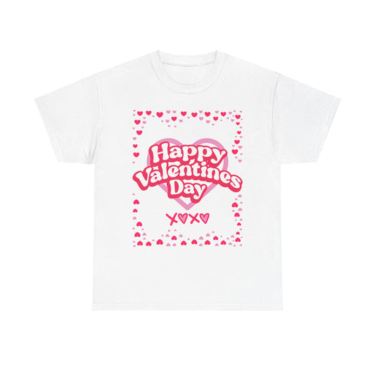 Happy Valentine’s Day Hearts Cotton Tee