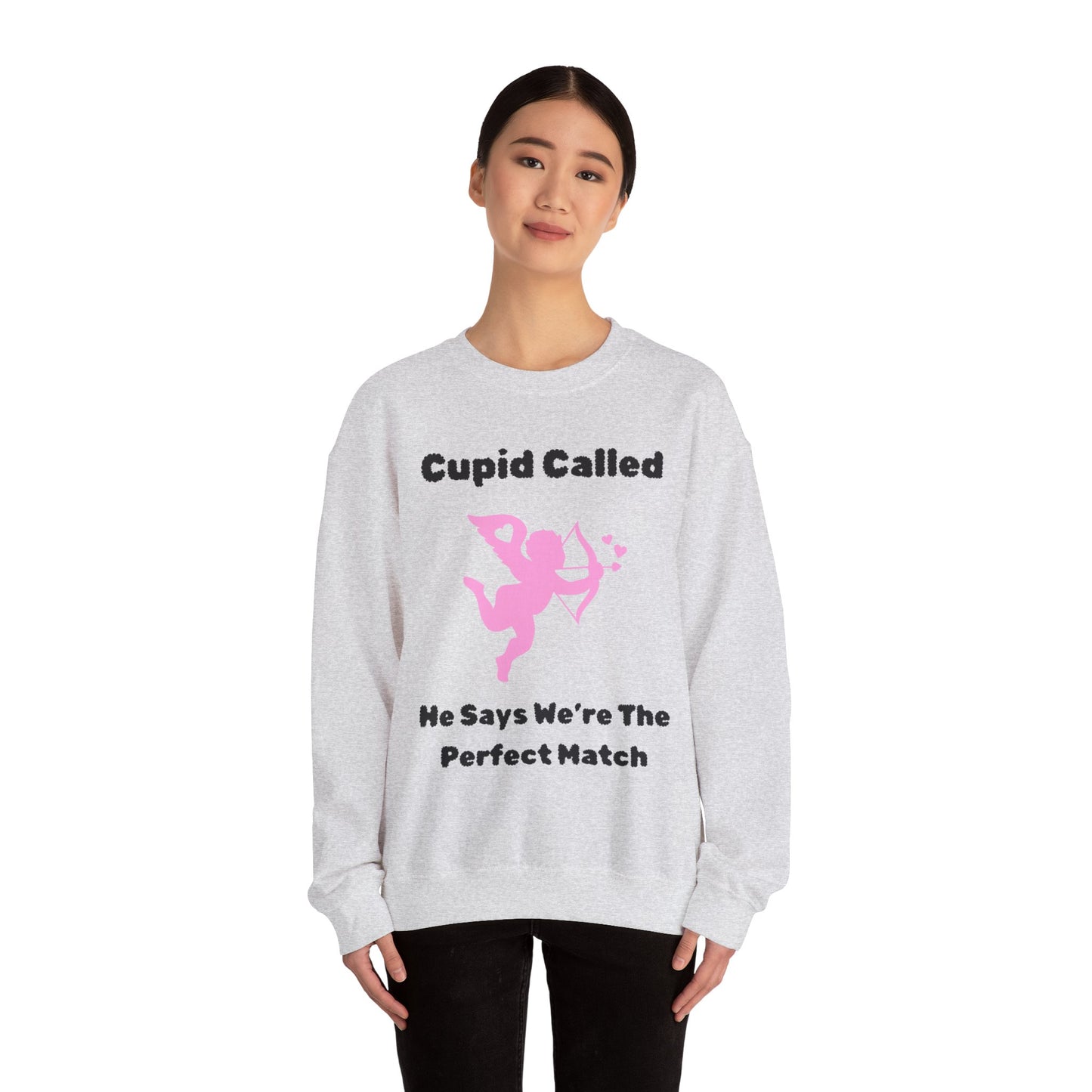 Cupid Called (pink) Crewneck Sweatshirt