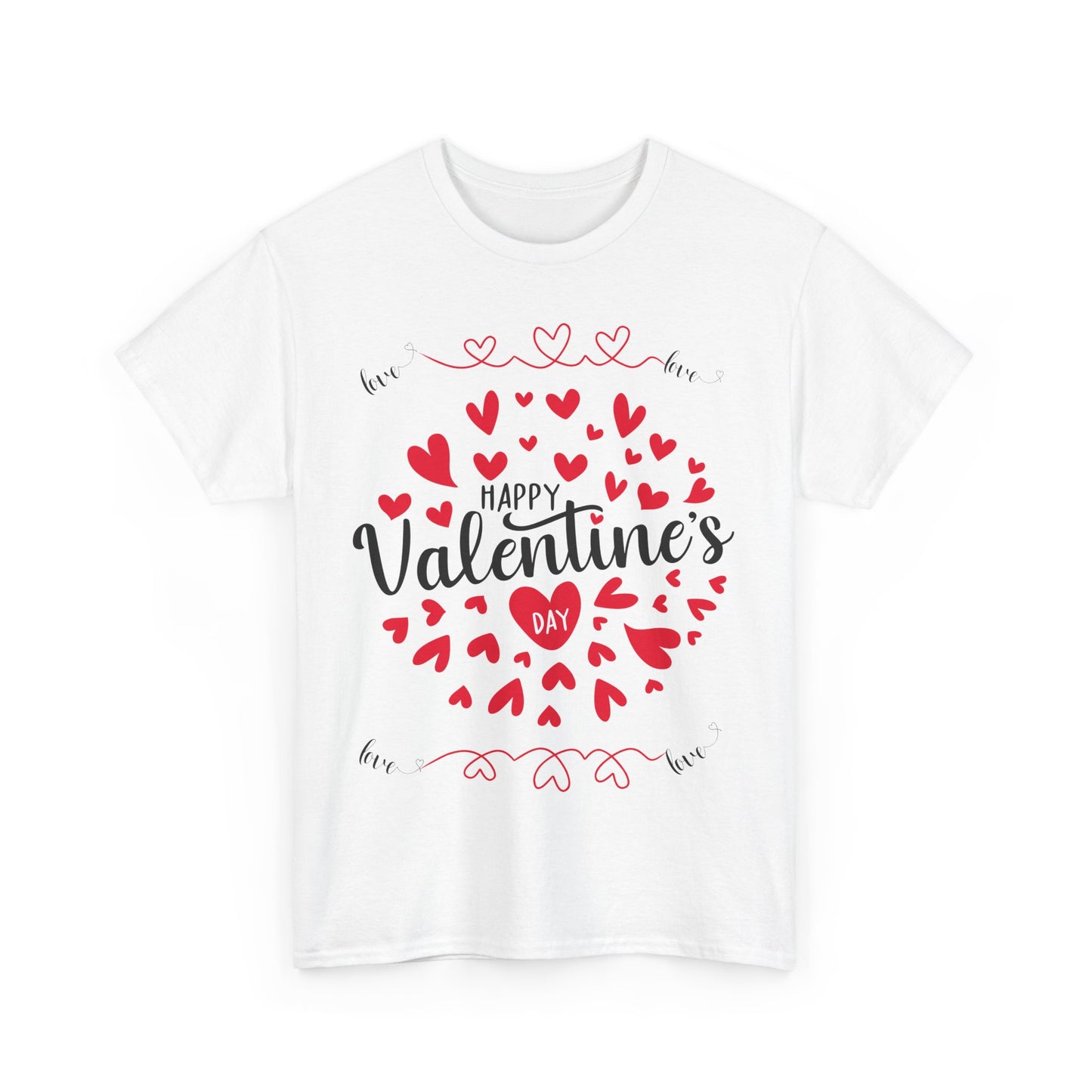 Happy Valentine’s Day Hearts Cotton Tee