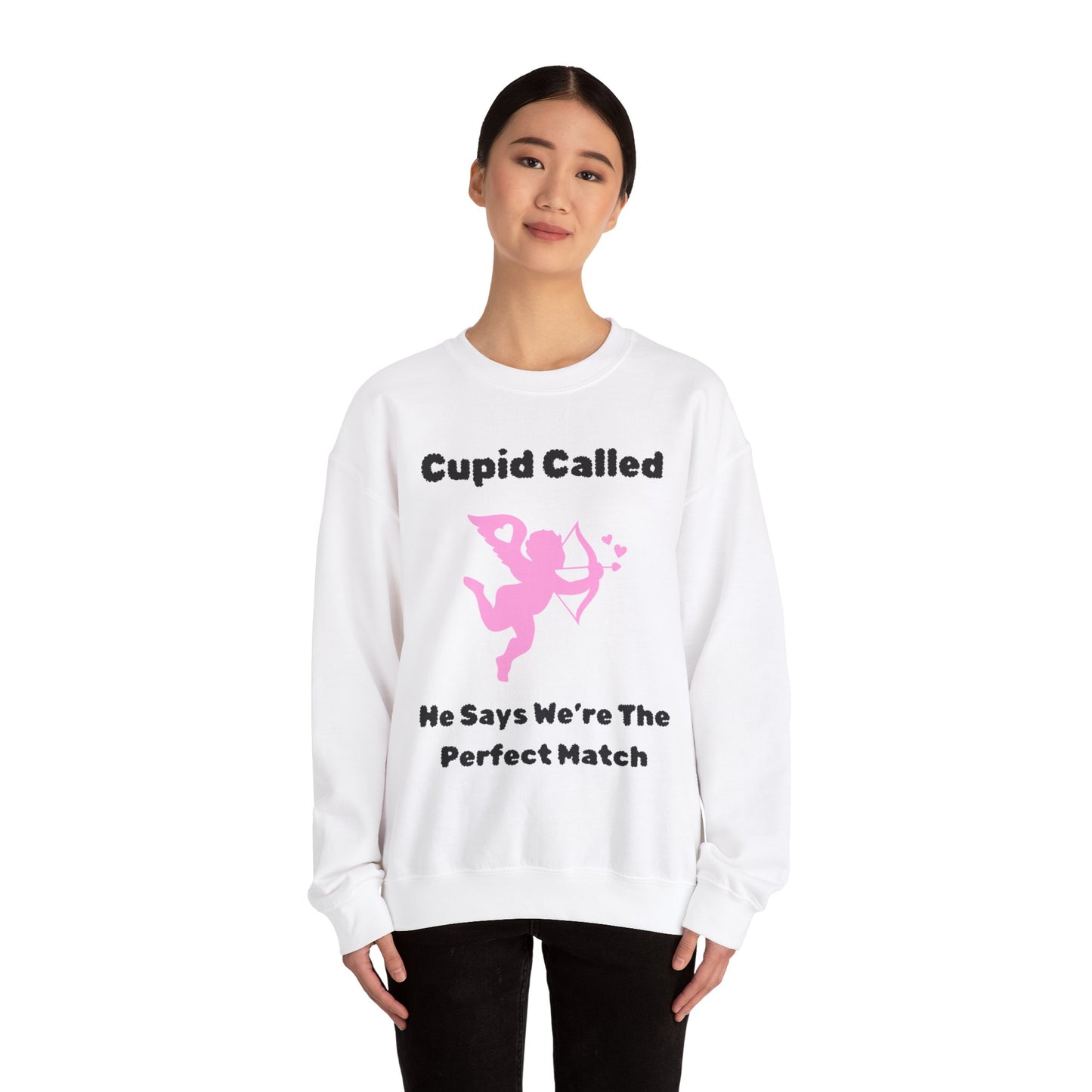 Cupid Called (pink) Crewneck Sweatshirt