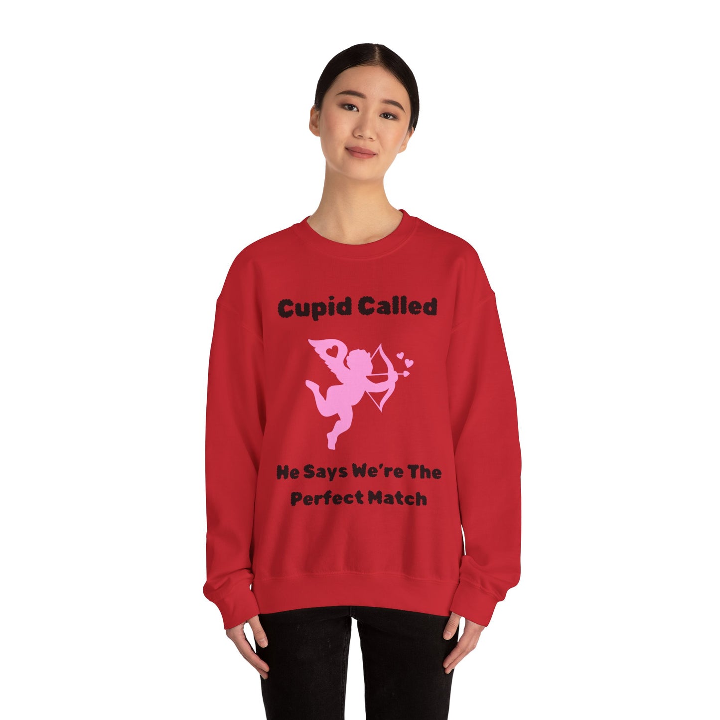 Cupid Called (pink) Crewneck Sweatshirt