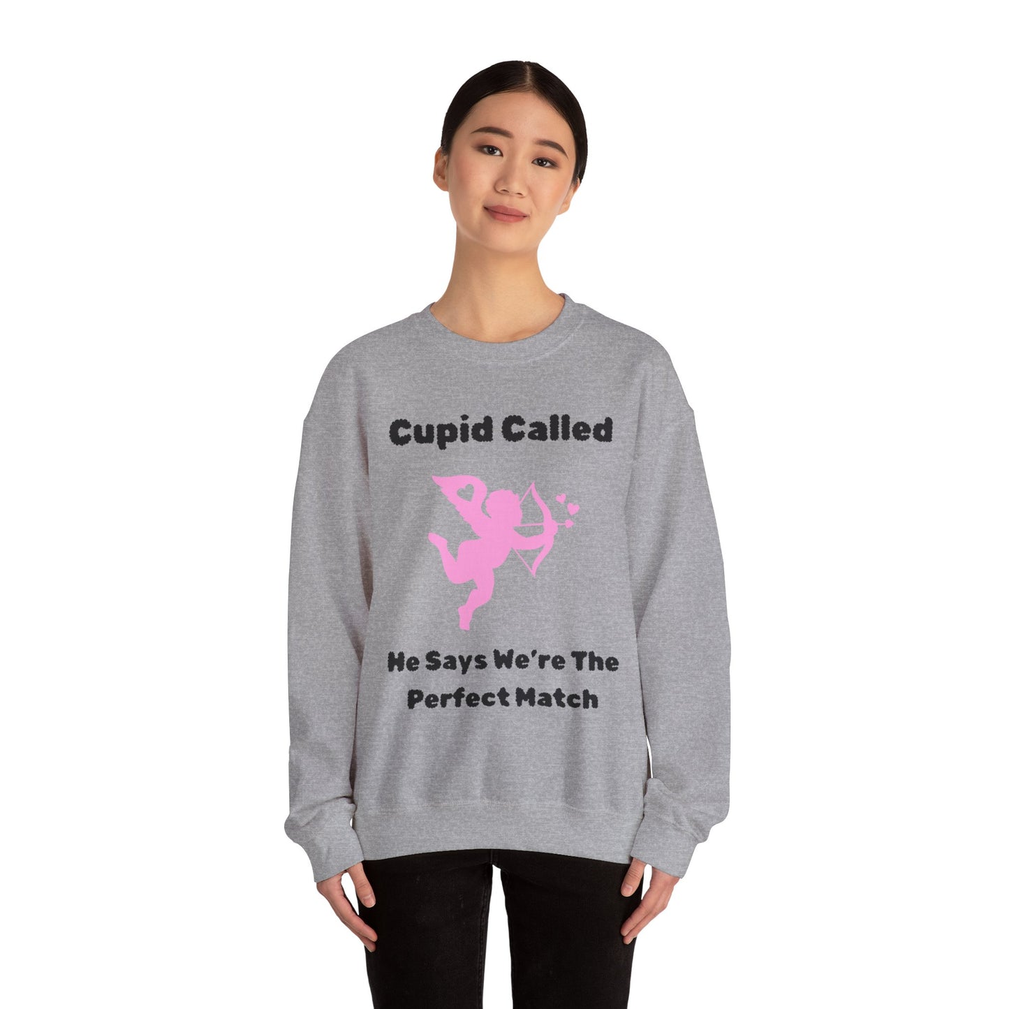 Cupid Called (pink) Crewneck Sweatshirt