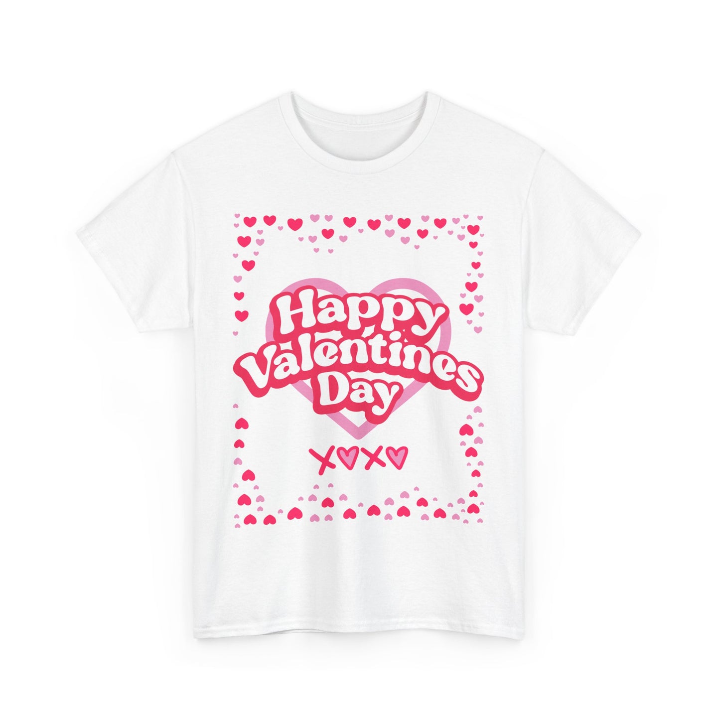 Happy Valentine’s Day Hearts Cotton Tee