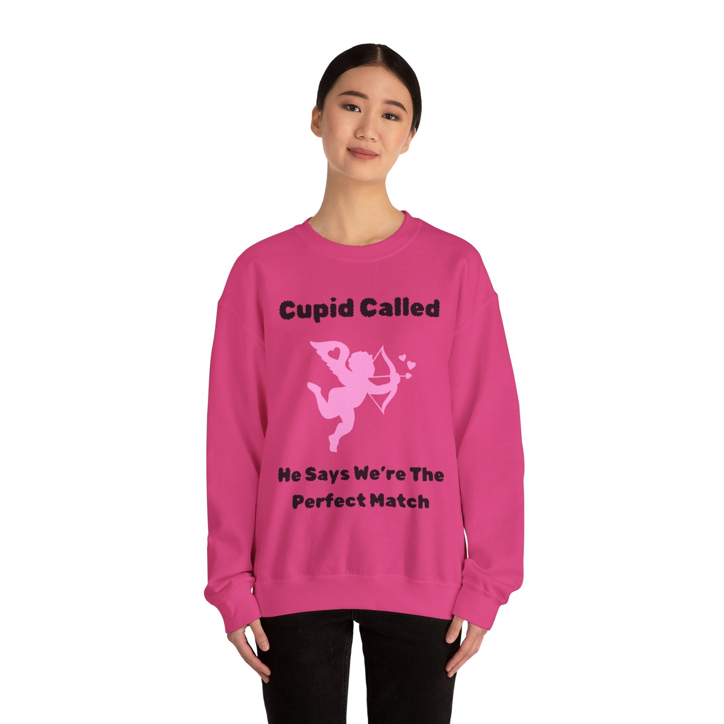 Cupid Called (pink) Crewneck Sweatshirt