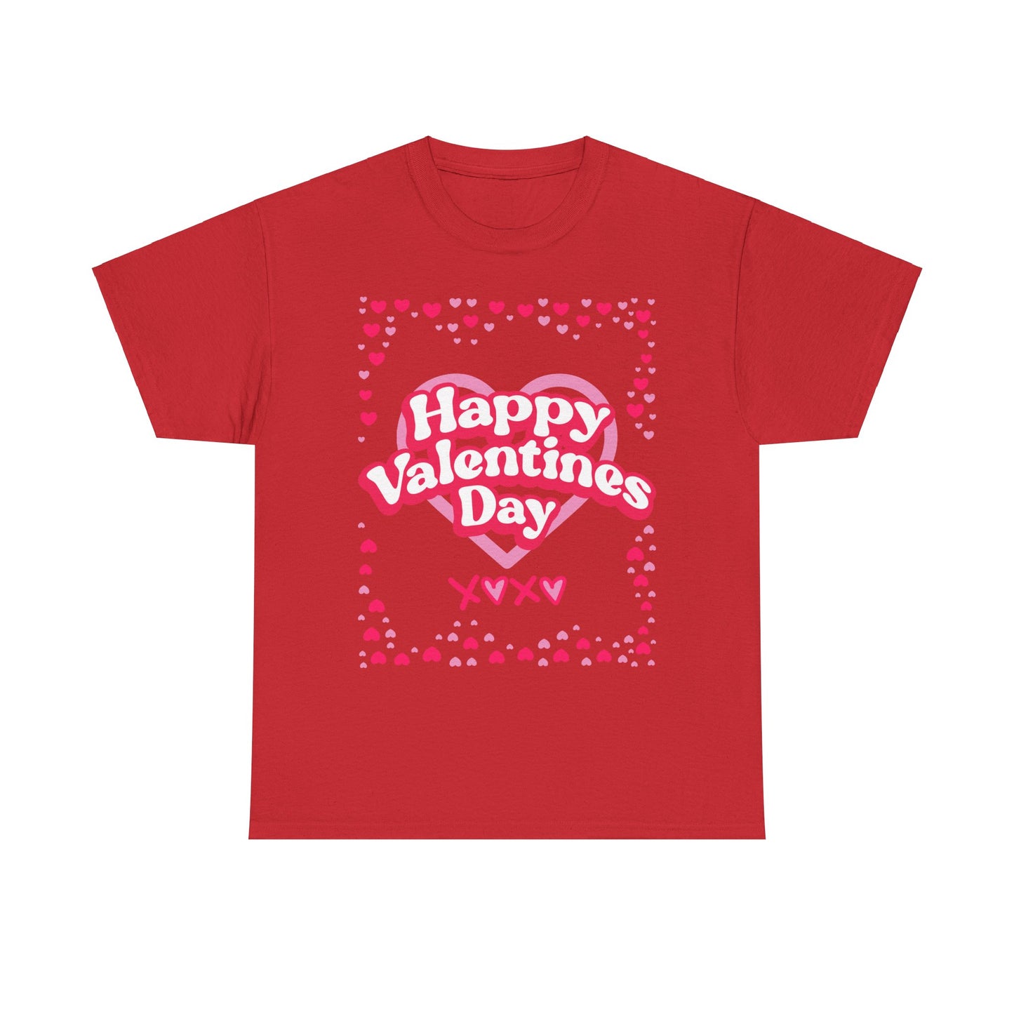 Happy Valentine’s Day Hearts Cotton Tee