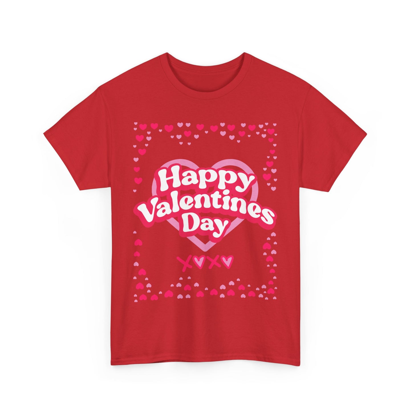 Happy Valentine’s Day Hearts Cotton Tee