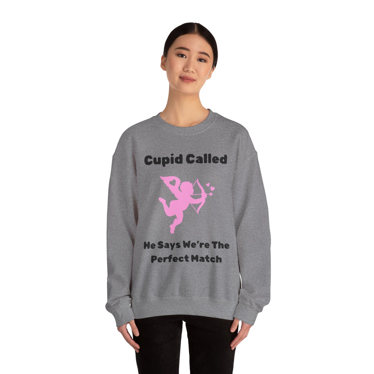 Cupid Called (pink) Crewneck Sweatshirt