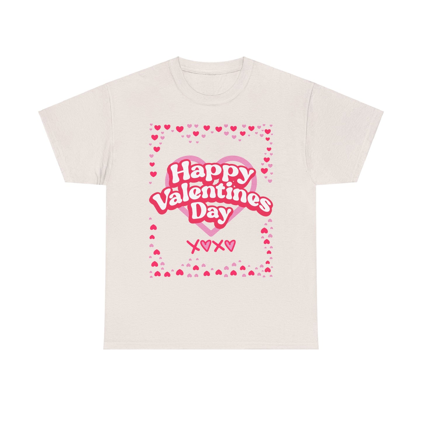 Happy Valentine’s Day Hearts Cotton Tee