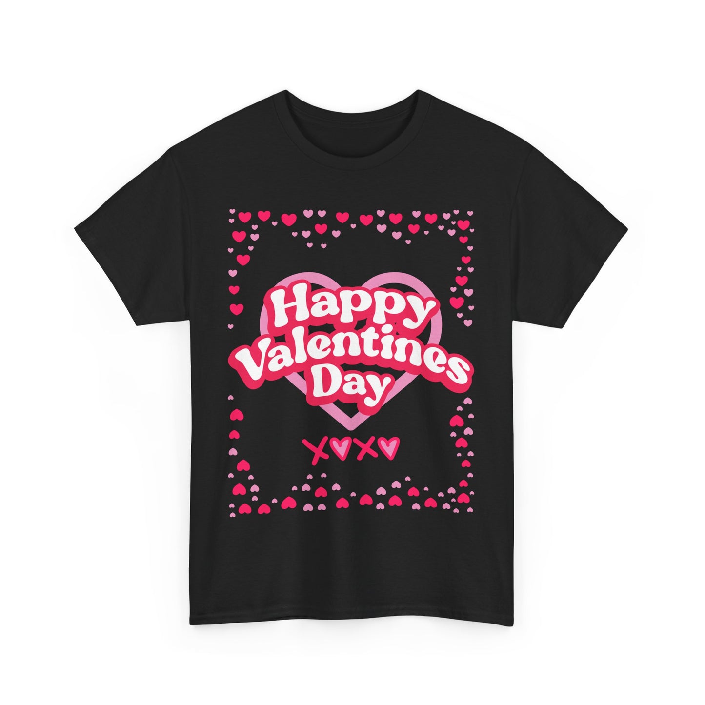 Happy Valentine’s Day Hearts Cotton Tee