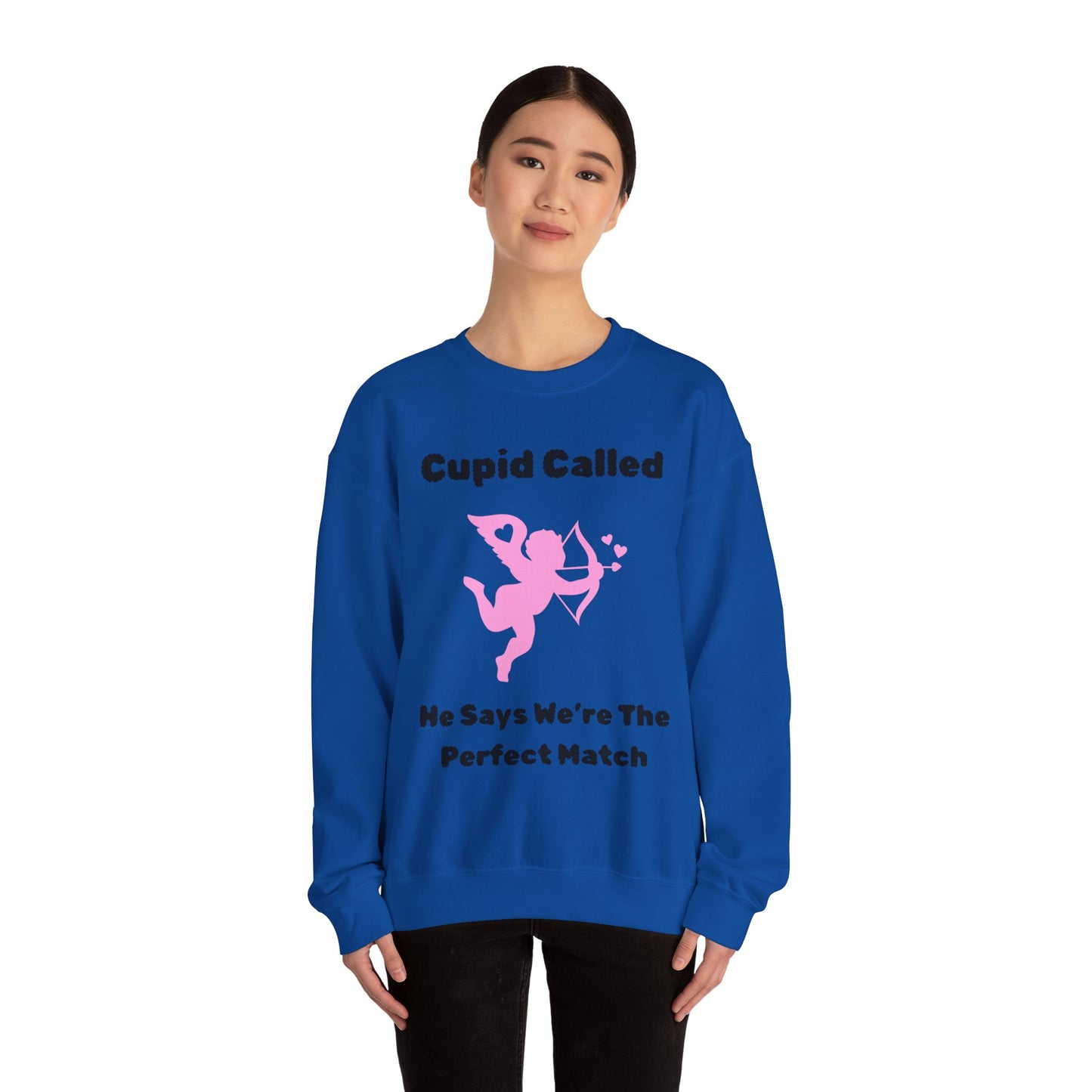 Cupid Called (pink) Crewneck Sweatshirt